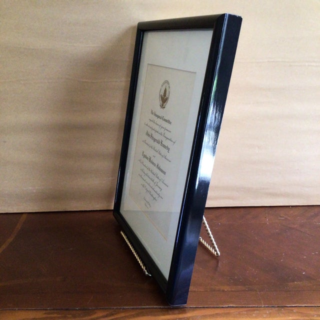 American John F. Kennedy President and Lyndon B. Johnson Vice President of the United States Framed Invitation to the Inauguration For Sale - Image 3 of 10
