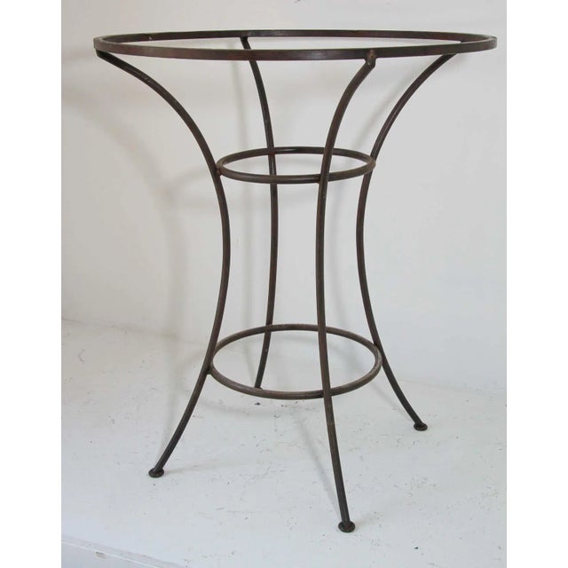 Spanish Revival Wrought Iron Base Bar Table For Sale - Image 4 of 10