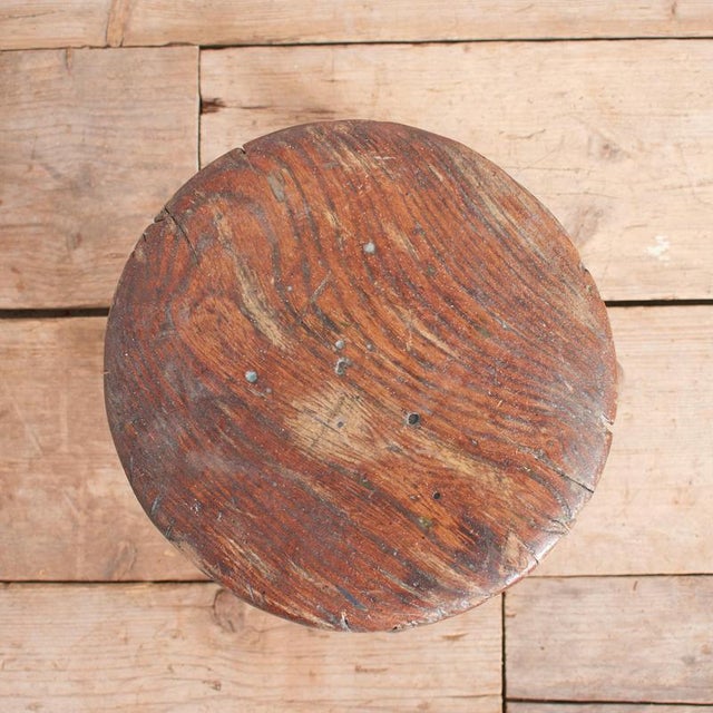 Rustic Rustic Wooden Milking Stool For Sale - Image 3 of 6
