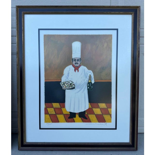 Art Deco Pair of Guy Buffet Limited Edition Lithographs – “Lucien” & “Henri” For Sale - Image 3 of 12