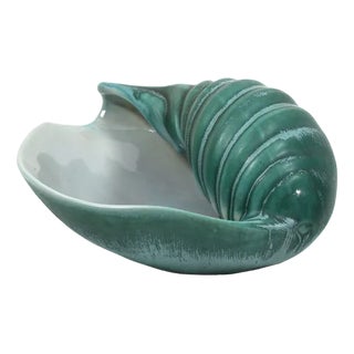 Ceramic Seashell Bowl by Ewald Dahlskog for Bo Fajans, 1940s For Sale