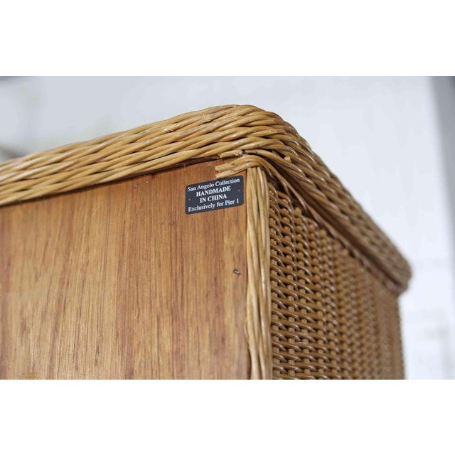 Wicker Armoire - Vintage 'Pier 1' For Sale - Image 4 of 8