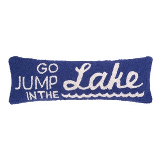 Jump In Lake Hook Pillow, 24" x 8" For Sale