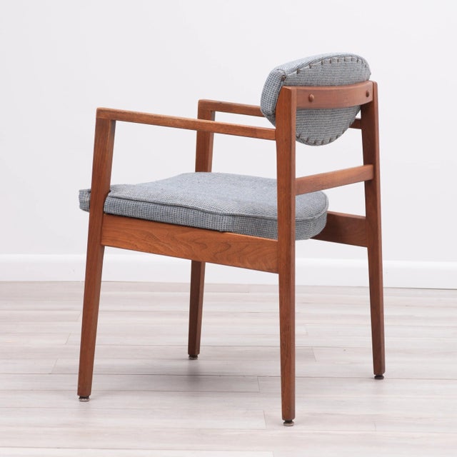 1960s George Nelson Herman Miller Mid Century Walnut Armchair Original Unmarked For Sale - Image 5 of 13