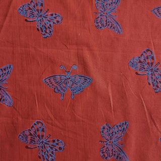 Muriel Brandolini Butterfly Print Designer Fabric - 1 Yard For Sale