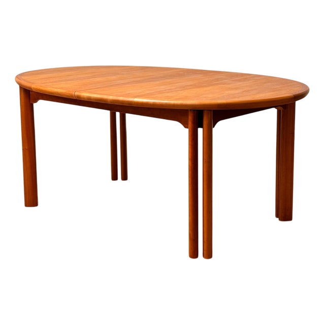 Large Oval Cherrywood Dining Table from Skovby Møbelfabrik, Denmark, 1970s-1980s For Sale