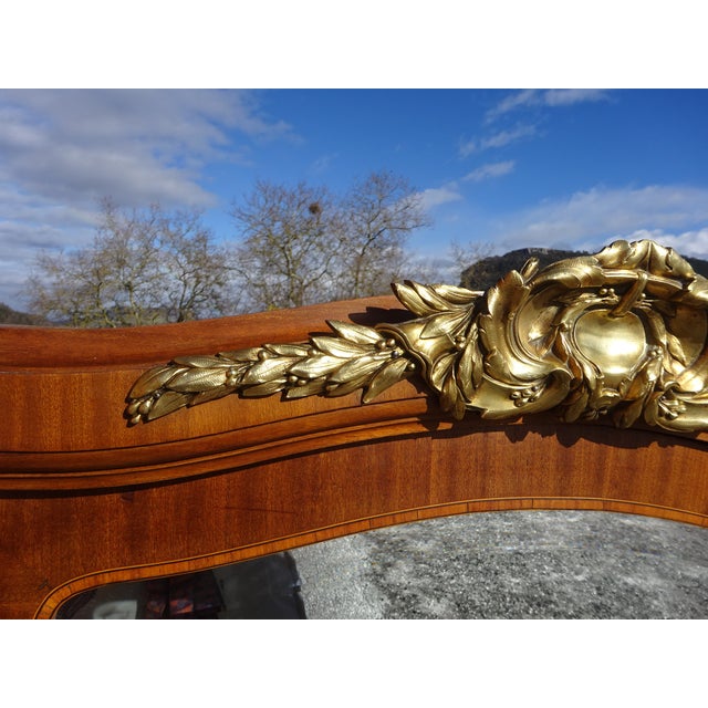 Louis XVI Wardrobe in Marquetry and Bronze, 1920s For Sale - Image 11 of 18