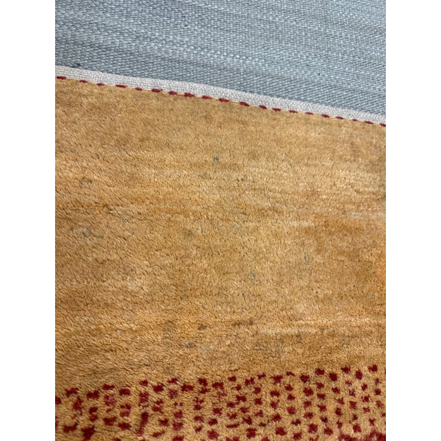 3ft 1in × 4ft 8in Persian Gabbah Striped Area Rug For Sale - Image 11 of 12