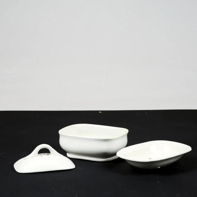 White Ceramic Box or Soap Holder by S.C. Richard For Sale - Image 5 of 9