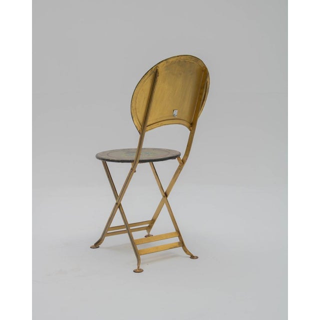 Folk-Art-Style Folding Chairs, 1940s, Set of 2 For Sale - Image 9 of 16