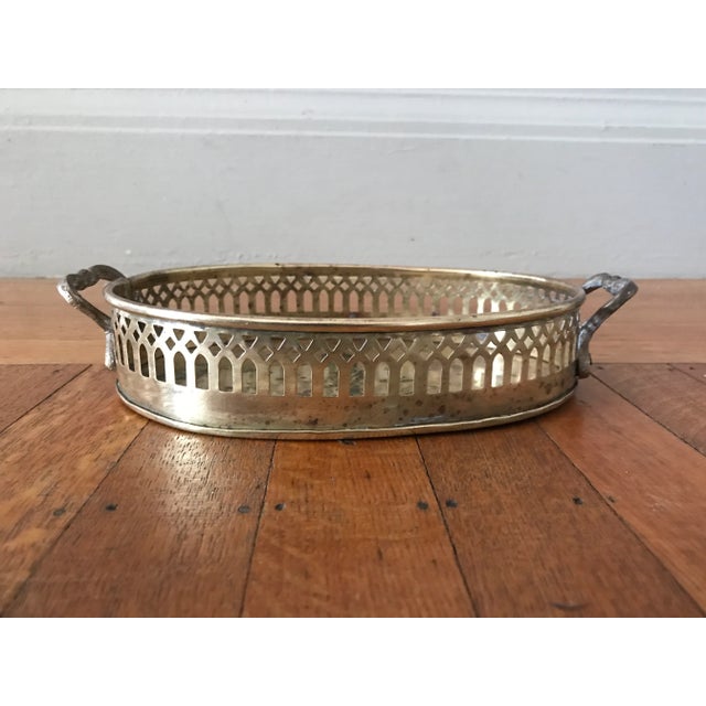 Early 20th Century Small Brass Tray For Sale In San Francisco - Image 6 of 6