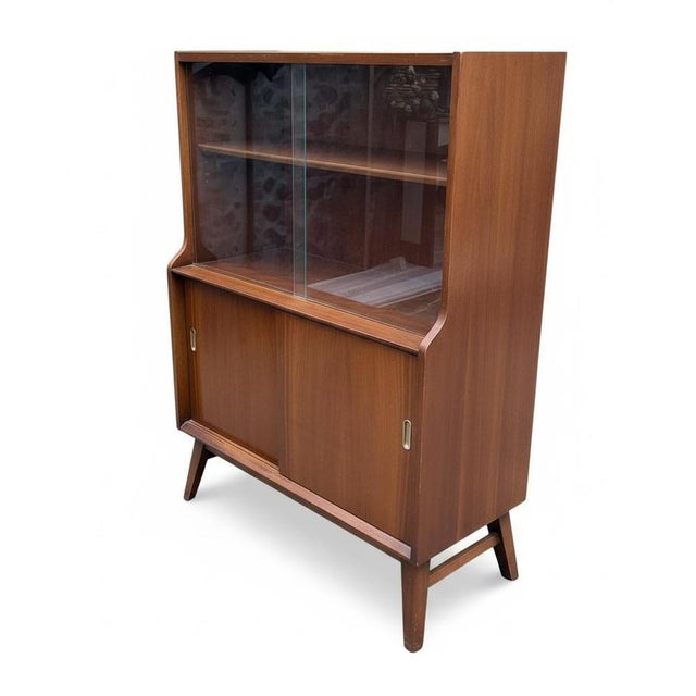 Mid-Century Modern Display Cabinet in Walnut For Sale - Image 11 of 11