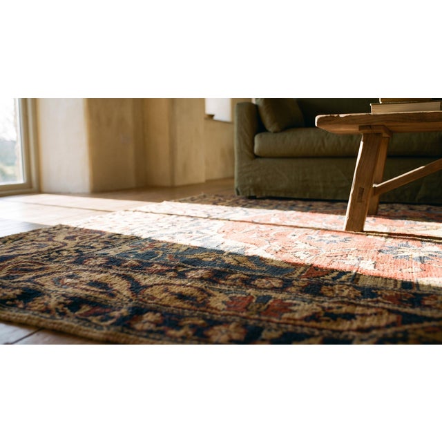 Antique Red Square Tabriz Floral Vase Muslim Prayer Rug For Sale - Image 12 of 12
