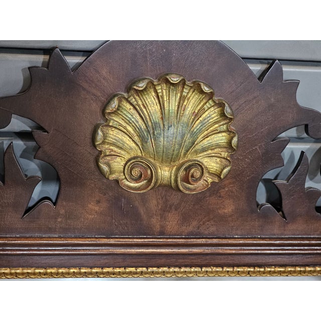 Late 20th Century Henkel Harris Mahogany Chippendale Shell Mirror Looking Glass #29 Stain For Sale In Cleveland - Image 6 of 7