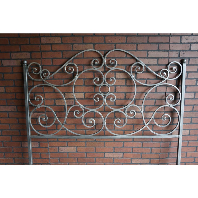 Maison Collection queen iron scroll headboard by Ethan Allen. The thickness of the iron is substantial and heavy, the...