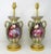 English Antique Pair English Staffordshire Porcelain Table Lamps Ridgway or Rockingham For Sale - Image 3 of 13