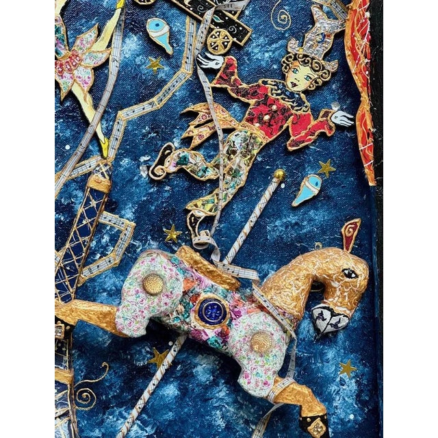 Pinkhas, Circus Scene, 2023, Mixed Media on Canvas For Sale - Image 4 of 7