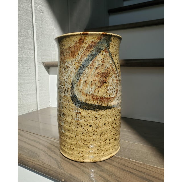 Abstract Beautiful 1970s Handmade Clay Vase For Sale - Image 3 of 6