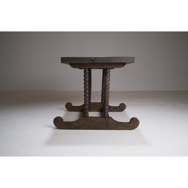 Late 19th Century French Rustic Coffee Table with Bobbin-Turned Base For Sale - Image 10 of 18