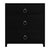 Spritely Home Accent Furniture Lark 25 in. W Wood 3 Drawer Nightstand, Washed Black For Sale - Image 4 of 8