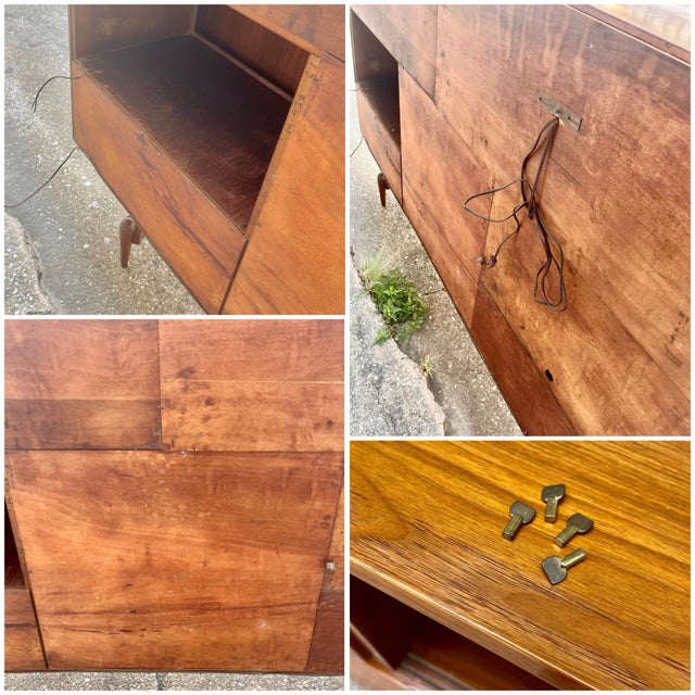 Italian Style Mid Century Modern Highboy Sideboard or Dry Bar For Sale - Image 10 of 12