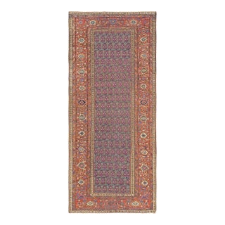 1890s Green Paisley Tribal Antique n.w. Persian Rug 4'8" X 11' Handknotted Wool Carpet For Sale