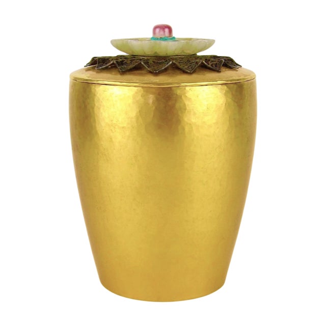 Marie Zimmermann Gilt Box With Carved and Pierced Finial For Sale - Image 4 of 9