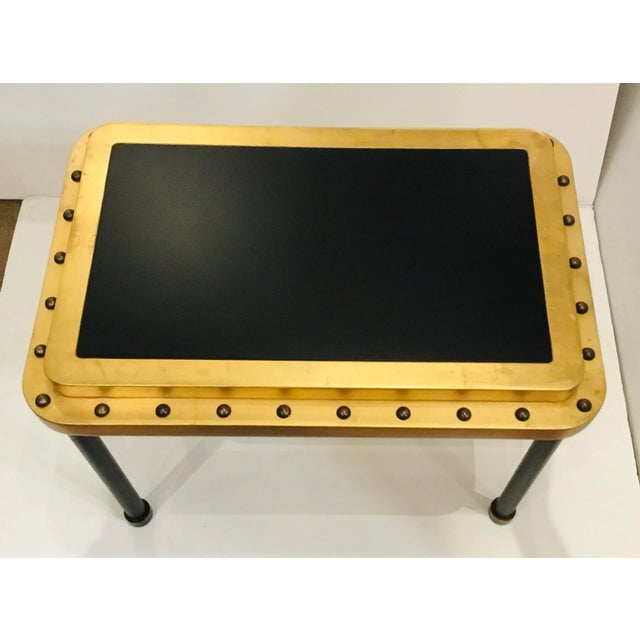 Modern Modern Black and Gold Metal Ace Side Table For Sale - Image 3 of 4