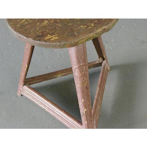 Industrial Factory Stool by Rowac, 1930s For Sale - Image 9 of 12