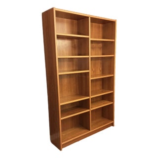 Vintage 70s Hundevad Teak Double Bookcase Mid Century Danish For Sale