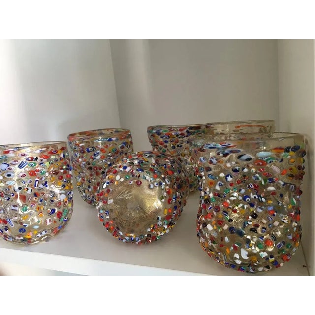 Red 2000s Murrisa Murano Glass" Glasses- Set of 6 For Sale - Image 8 of 11