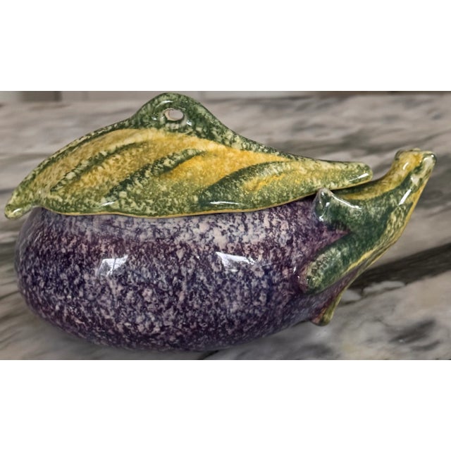 LastCHANCE!Italian Majolica Style Eggplant Tureen For Sale In Seattle - Image 6 of 12