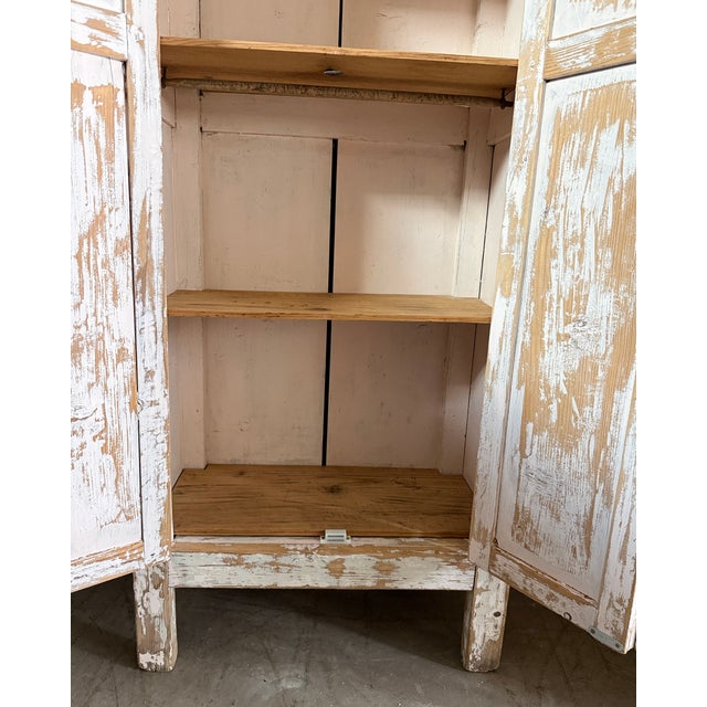Cream Small Parisian Wardrobe, 1940s For Sale - Image 8 of 14