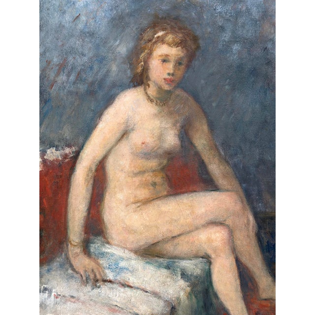 Arthur Erdle, Seated Nude, Young Rhineland, Exhibited at the Kunsthalle Düsseldorf For Sale - Image 3 of 11