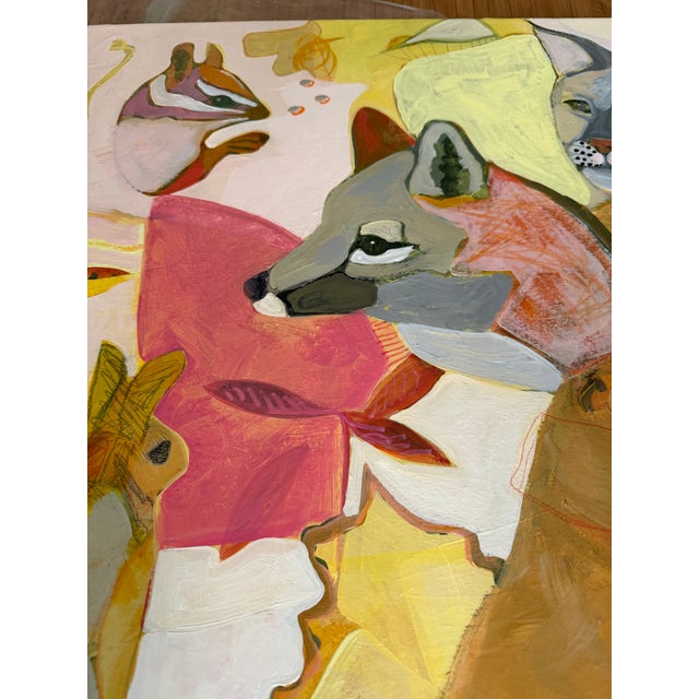 Paint “The Company One Keeps” a Fun Animal Painting by LWren Walraven For Sale - Image 7 of 9