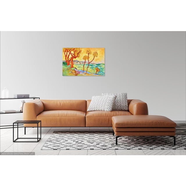 Goldenrod 1966"Santa Barbara Sunset" Oil Painting - Martha Holden For Sale - Image 8 of 10