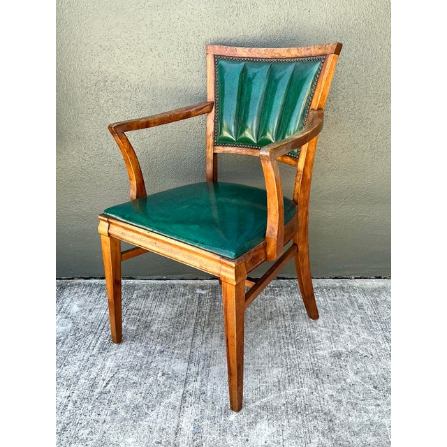 Vintage Channel Tufted Desk Chair For Sale - Image 11 of 12