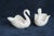 Figurative Lenox Porcelain Swans Pair of 2 Figurines Miniature Trinket or Ring Dish 5205b For Sale - Image 3 of 9