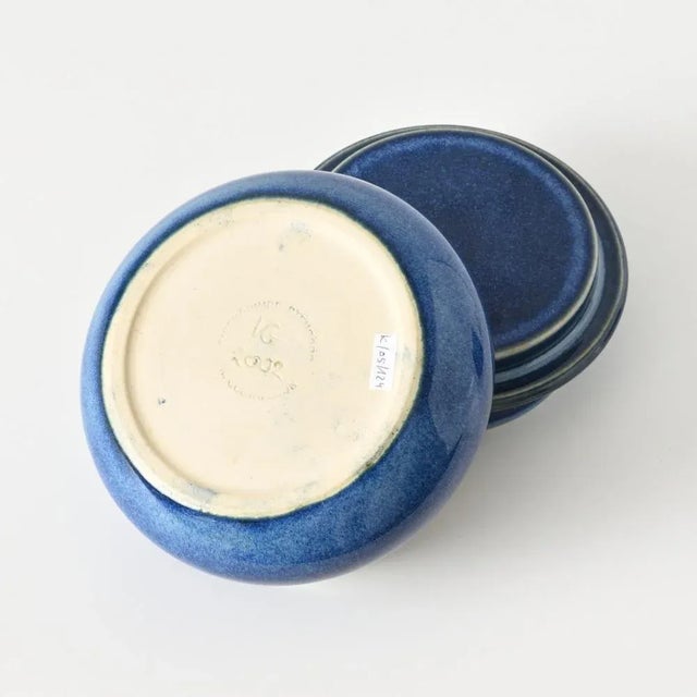 Ceramic Blue Glazed Studio Ceramic Box by Katarina Gustafsson, 2002 For Sale - Image 7 of 9