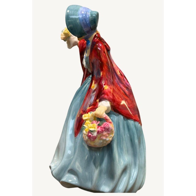 Traditional Royal Doulton Lady Charmian Hn 1948 Leslie Harradine 8" Bone China Figurine For Sale - Image 3 of 9