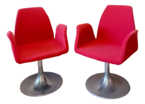 Mid-Century Space Age Style Swivel Chairs, Italy, 1960s, Set of 5
