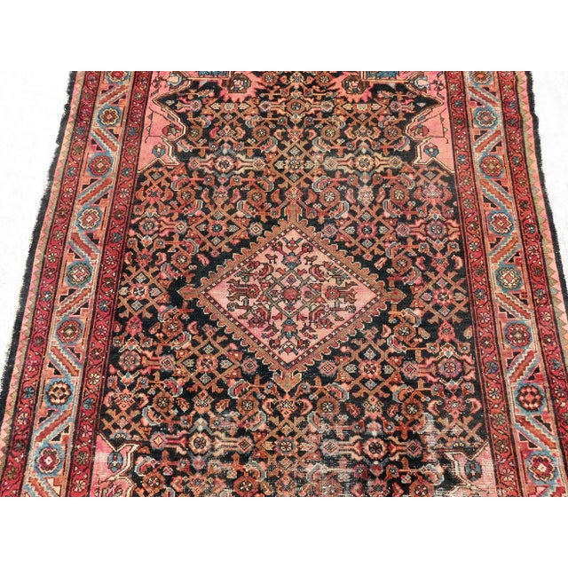 Blue 1930s Antique Handmade Persian Rug 4'4"x 6'7" For Sale - Image 8 of 13