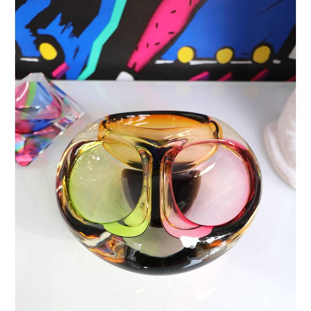 Murano Glass Three-Section Bowl, 1960s For Sale - Image 3 of 6