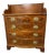 Mid 20th Century Georgian Style Flame Mahogany Serpentine Chest of Drawers For Sale