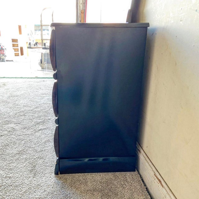 Postmodern Millennium Burl and Black Lacquer Dresser With Mirror by