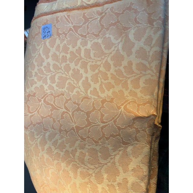 4 1/2 Yards of Cowtan and Tout Cotton in Ginkgo Leaf Pattern Cantaloupe Fabric For Sale - Image 9 of 10