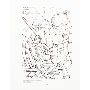 1990 After Fernand Leger "The 100 of Marine, Verdun, October 13, 1916", Black and White Print