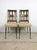 This pair of mid century modern accent chairs by Chromcraft feature smoked lucite seat backs, vintage tweed upholstered...