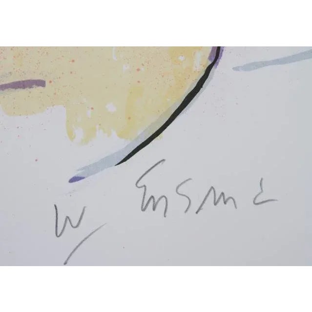 Figurative Lady With Cat, Wayne Ensrud Lithograph For Sale - Image 3 of 4