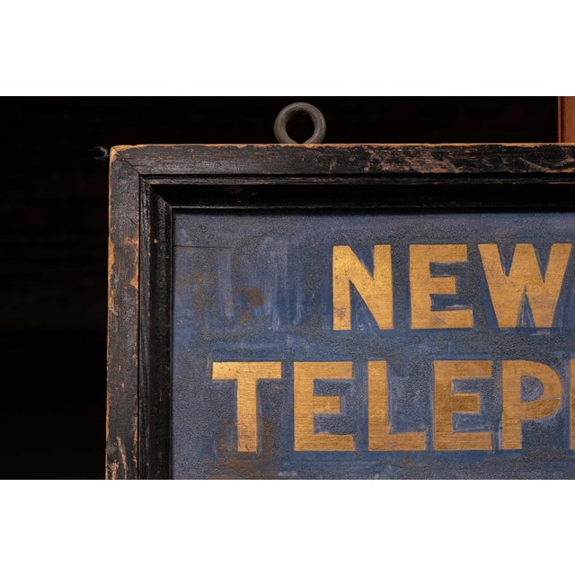 1910s–1920s New York Telephone Company Double-Sided Smaltz Agency Sign For Sale - Image 4 of 12